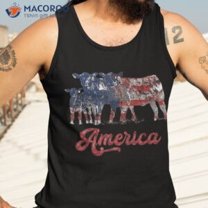 patriotic america cow flag independence day 4th of july shirt tank top 3