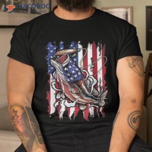 Patriotic Bass Fishing Shirt 4th Of July Usa Flag