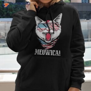 patriotic cat 4th of july kids american flag girls meowica shirt hoodie 2