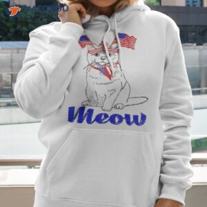 patriotic cat meowica 4th of july funny kitten lover shirt hoodie 1