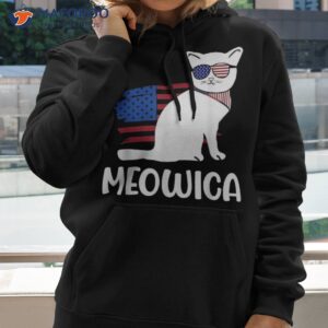 patriotic cat meowica 4th of july funny kitten lover shirt hoodie 3