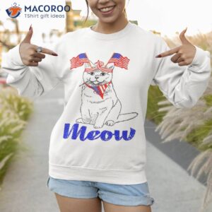 patriotic cat meowica 4th of july funny kitten lover shirt sweatshirt 1