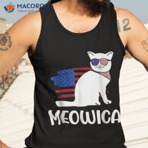 patriotic cat meowica 4th of july funny kitten lover shirt tank top 3
