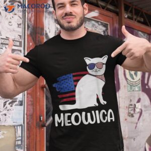 patriotic cat meowica 4th of july funny kitten lover shirt tshirt 1 1