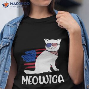 patriotic cat meowica 4th of july funny kitten lover shirt tshirt 4