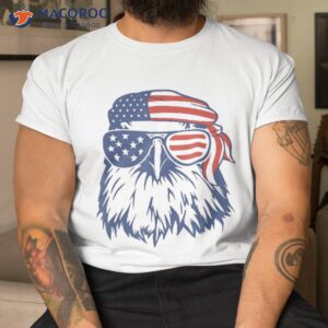 patriotic eagle 4th of july sunglasses usa american flag shirt tshirt