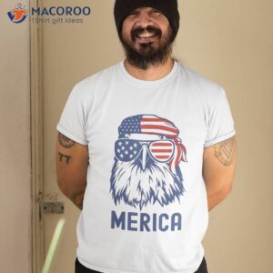 Patriotic Eagle Merica 4th Of July Sunglasses American Flag Shirt