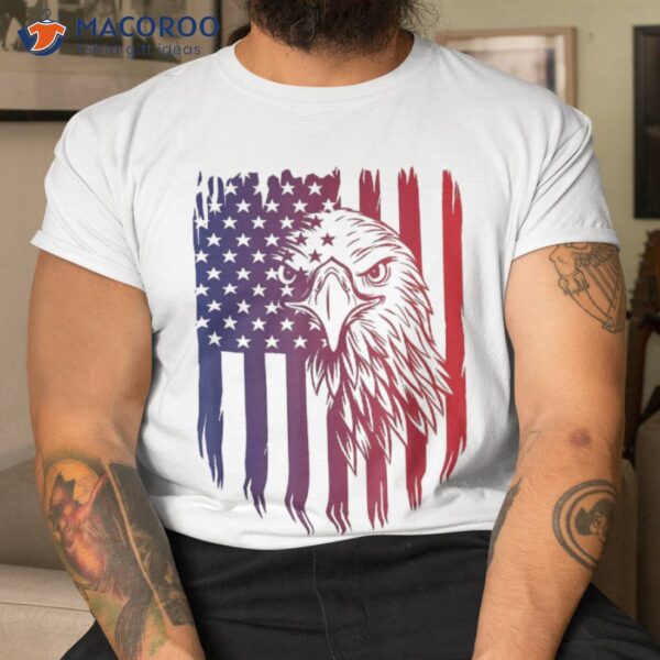 Patriotic Eagle Tee 4th Of July Usa American Flag Shirt