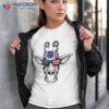 Patriotic Giraffe American Flag Funny 4th Of July Shirt