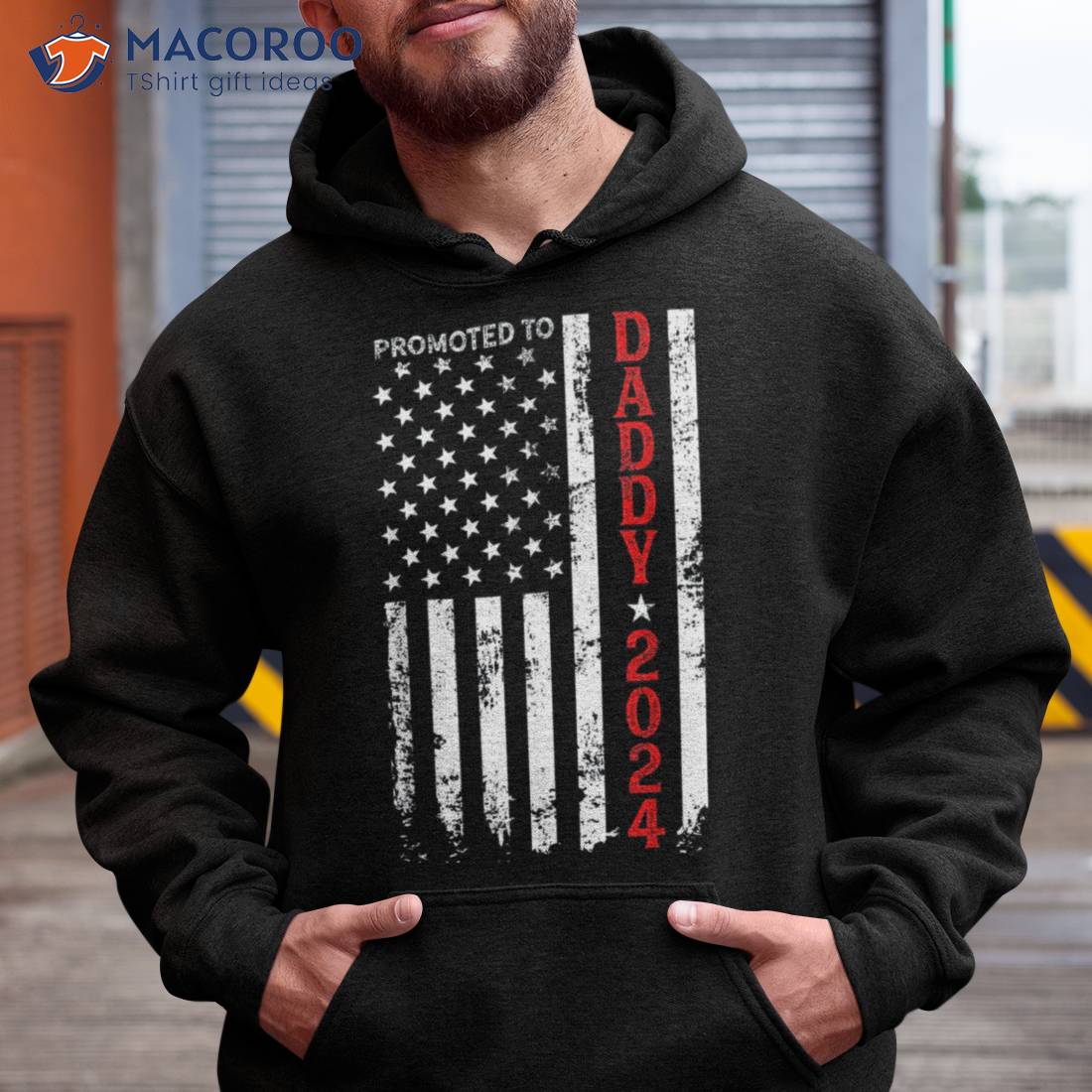 Patriotic Promoted To Daddy Est 2024 First Time Dad Shirt Patriotic Promoted To Daddy Est 2024 First Time Dad Shirt