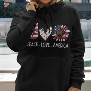peace love america us flag fourth wo 4th of july patriot shirt hoodie 2