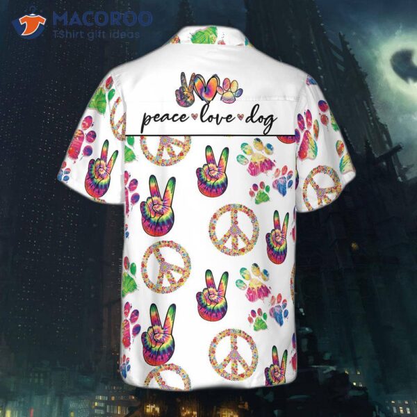 Peace, Love, Dog Hawaiian Seamless Shirt