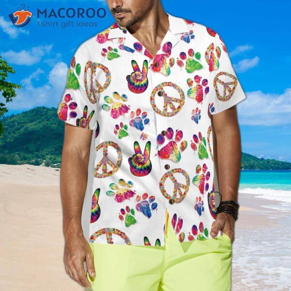 Peace, Love, Dog Hawaiian Seamless Shirt