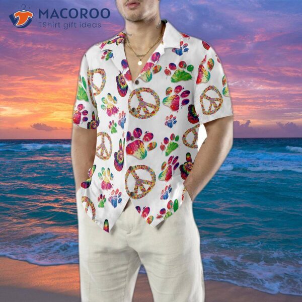 Peace, Love, Dog Hawaiian Seamless Shirt