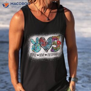 peace love fifth grade back to school team 5th squad shirt tank top