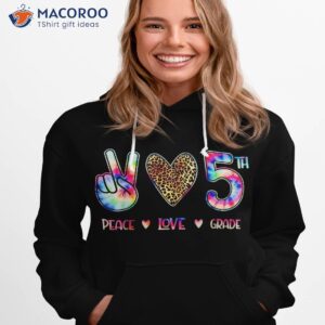 peace love fifth grade squad back to school gift shirt hoodie 1