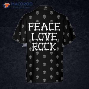 peace love rock goth hawaiian shirt 1