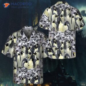 Penguin 3d Printed Hawaiian Shirt: Cool Shirt For ; Penguin-themed Gift Idea