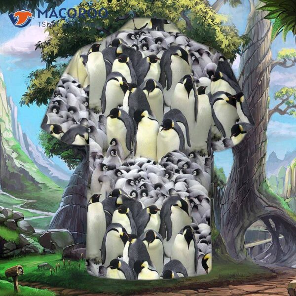 Penguin 3d Printed Hawaiian Shirt: Cool Shirt For ; Penguin-themed Gift Idea