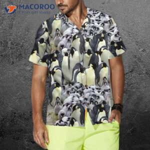 penguin 3d printed hawaiian shirt cool shirt for penguin themed gift idea 3