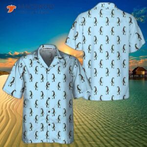 Penguin And Fish Seamless Pattern Hawaiian Shirt: Cool Shirt For , A Themed Gift Idea