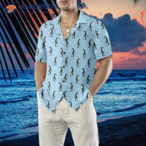 penguin and fish seamless pattern hawaiian shirt cool shirt for a themed gift idea 4