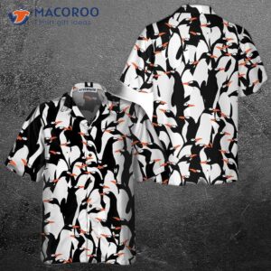 penguin colony hawaiian shirt cool shirt for themed gift idea 0