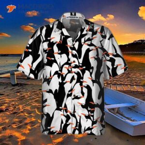 penguin colony hawaiian shirt cool shirt for themed gift idea 2