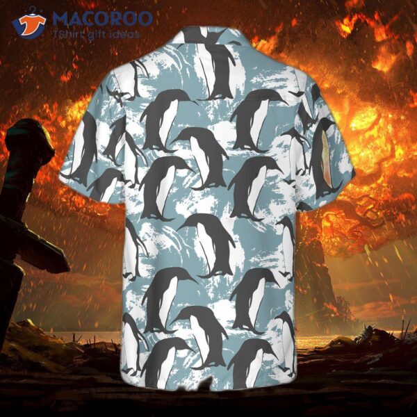 Penguin Seamless Pattern Hawaiian Shirt For