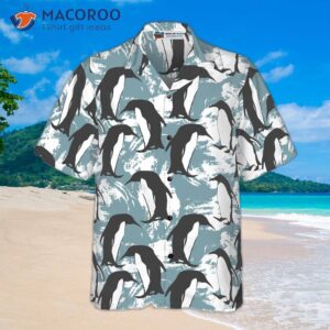 penguin seamless pattern hawaiian shirt for 2