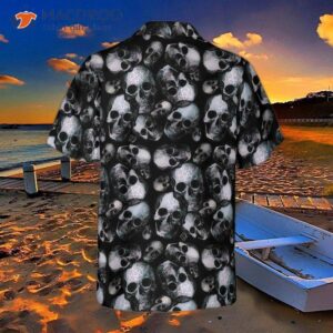 Pentagram Gothic Skull Hawaiian Shirt For , Black Pattern All-over Print
