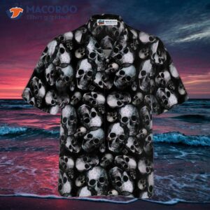 pentagram gothic skull hawaiian shirt for black pattern all over print 2