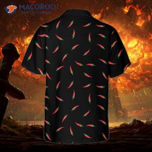 Pepper On A Black Background Hawaiian Shirt, Funny Red Shirt For , Hot Chili