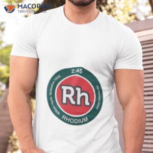 periodic table of the elements number 45 rhodium emblem napoli colours shirt tshirt