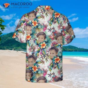 Personalized Custom Face With Tropical Flower Hawaiian Shirt