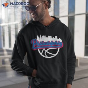 Philadelphia Vintage Basketball Script City Skyline Fan Shirt