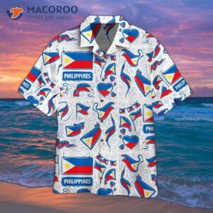 philippines flag patterned hawaiian shirt 1