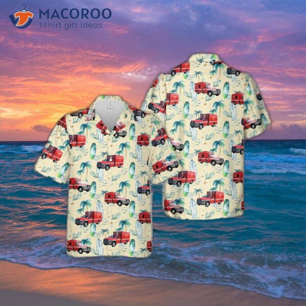 Phoenix Fire Departt Ambulance In Arizona Hawaiian Shirt