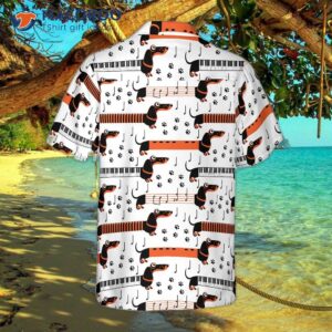 Piano Dachshund Dog Shirt For Hawaiian