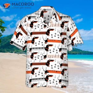 piano dachshund dog shirt for hawaiian 3