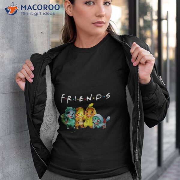 Pikachu Bulbasaur Charmander Squirtle Anime Pokemon Shirt