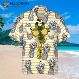 pineapple and giraffe hawaiian shirt 3