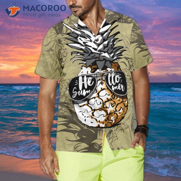 “pineapple Hello Summer Hawaiian Shirt”