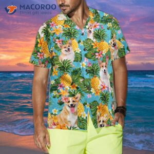 pineapple loving corgi hawaiian shirt 0