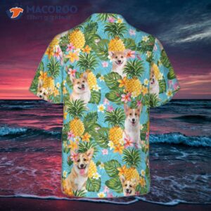 pineapple loving corgi hawaiian shirt 1