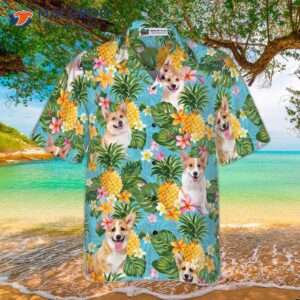 pineapple loving corgi hawaiian shirt 3