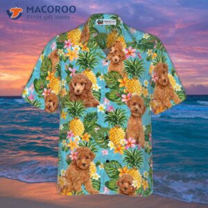 pineapple poodle lover s hawaiian shirt 0