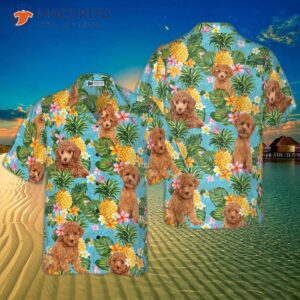 pineapple poodle lover s hawaiian shirt 2