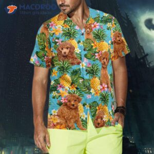 pineapple poodle lover s hawaiian shirt 4