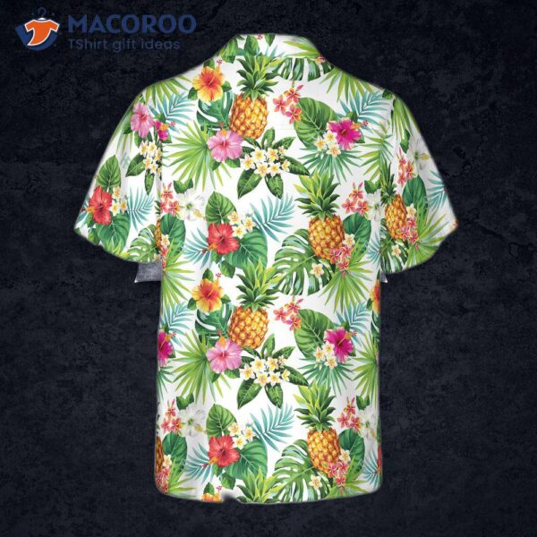 Pineapple-print Tropical Hawaiian Shirt
